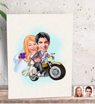 BK Gift Kişiye Özel Evleniyoruz Karikatürlü Dekoratif Mini Kanvas Tablo 15x20cm-8