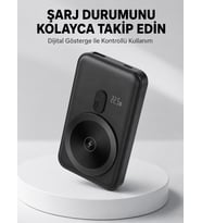 LCD Ekranlı Kablosuz Powerbank Type C ve USB Çıkışlı Yeni Nesil