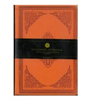 VICTORIA'S JOURNALS 3480 VINTAGE OLD BOOK 12x17cm 80gr.128YP. ÇİZGİLİ DEFTER TURUNCU