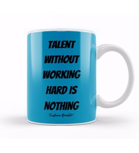 Cristiano Ronaldo Quotes Art Gift   Vintage Retro Style Kupa Bardak Porselen