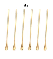 304 Çelik 6 Adet 19 cm Kokteyl Kahve Latte Karıştırma Barmen Kaşığı cin758sr-6