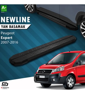 S-Dizayn Peugeot Expert 2 Uzun Şase NewLine Siyah Yan Basamak 223 Cm 2007-2016 A+ Kalite