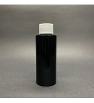 100 cc Siyah Silindir  (17gr) Sert Pet Şişe  - Beyaz Contalı Kapaklı- Ağız Çapı 24mm x 10 Adet (Karışık)