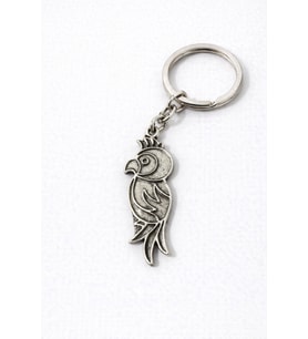 Crown Bird Charm – Taçlı Kuş Figürlü Gümüş Renk Unisex Metal Anahtarlık