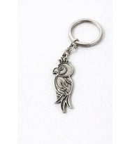 Crown Bird Charm – Taçlı Kuş Figürlü Gümüş Renk Unisex Metal Anahtarlık