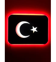 Bayrak Led Işıklı Tablo
