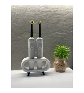 Pilli Ve Şarjlı Diş Fırçası Tutucu Stand Beyaz