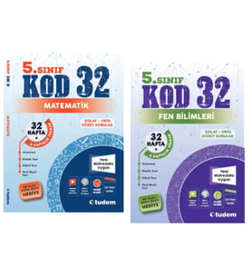 TUDEM YAYINLARI 5.SINIF KOD 32 MATEMATİK - FEN BİLİMLERİ