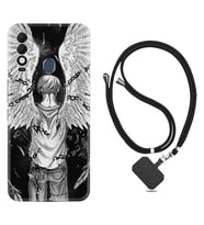 Tecno Spark 8T Kılıf Resimli Boyun Askılı İpli Desenli Silikon Series Angel 1883