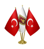 Masa Üstü Kara Kuvvetleri Bayrağı Türk Bayrağı Üçlü Pirinç Direk Masa Bayrak Seti