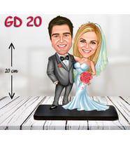 Kişiye Özel Ahşap Biblo - Gelin Damat Biblo ( 3D Biblo )