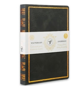 VICTORIA'S JOURNALS 125-2231 VINTAGE OLD BOOK 14x20cm 80gr.160YP. ÇİZGİLİ DEFTER SİYAH