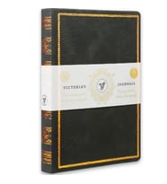 VICTORIA'S JOURNALS 125-2231 VINTAGE OLD BOOK 14x20cm 80gr.160YP. ÇİZGİLİ DEFTER SİYAH