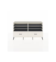 Arges Konsol 6 Raflı 2 Çekmeceli  176x30x99 Aytaşı-Antrasit/Aytaşı