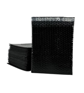 Siyah Bantlı Kapaklı Baloncuklu Torba, Balonlu Patpat Torba 15Cm(En)X20Cm(Boy)+5Cm(Kapak) 250 Adet