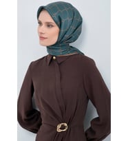 Armine Saf İpek Sura Eşarp-2026 İlkbahar-Yaz- 953800D (Petrol Mavisi)