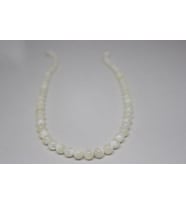 Sedef Taşı YARIM Dizi 7mm (Beyaz) (18cm uzunluğundadır)