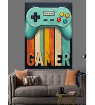 Gamer Oyun Konsolu Posteri Dekoratif Kanvas - Mdf Ahşap Tablo