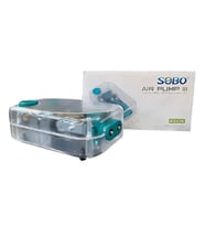 Sobo AQ-016 Şeffaf Kasa Çift Çıkışlı Akvaryum Hava Motoru 6W (2x6 L/dk)