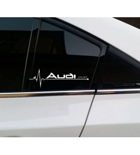 A udi Yan Cam Sticker Oto Kapı Çıkartma Tuning oto 20 cm x 7 cm yazı 40
