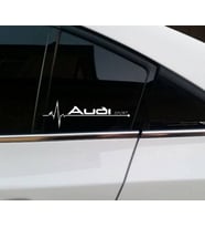 A udi Yan Cam Sticker Oto Kapı Çıkartma Tuning oto 20 cm x 7 cm yazı 40