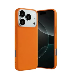 İphone 17 Pro Max Nano İçi Kadife Silikon - Turuncu
