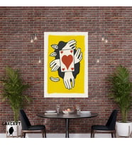 Tekli Dikey Kanvas Tablo Ünlü Eserler Fernand Leger Plate
