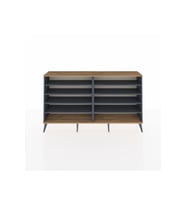 Arges Konsol 8 Raflı  176x30x99 Antrasit-Çam/Antrasit