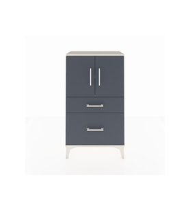 Arges Komodin 2 Raflı 2 Çekmeceli 2 Kapaklı 60x30x106 Aytaşı-Antrasit