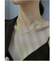 Kolye İtalyan İnce Yassı 3 mm Paslanmaz Çelik 316 Kolye Kadın Erkek Unisex