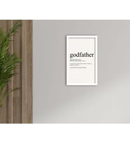BK Home Godfather Baba Tasarımlı Dekoratif Ahşap Beyaz Çerçeveli Tablo-6