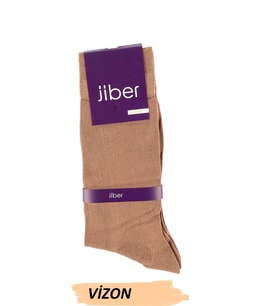 Jiber Erkek Modal Likralı Uzun  Çorap 5100 - 6 Adet (Vizon)