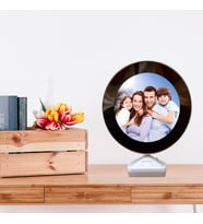 Yuvarlak Led Işıklı Sihirli Ayna Dekoratif Fotoğraf Çerçevesi