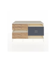 Kronos Konsol 4 Raflı 3 Çekmeceli 2 Kapaklı 176x59x99 Aytaşı-Antrasit/Çam