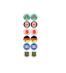 Plaka Damla Sticker Etiket Pulu Suya Güneşe Dayanaklı Kaliteli (Starfucks-DAS) Model 17 (Yeşil)