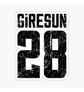 28 GİRESUN Sticker Yapıştırma Oto Etiket 17cm
