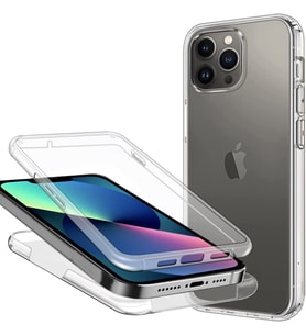 Apple iPhone 14 PRO Kılıf 360 Şeffaf Ön Arka Korumalı Şeffaf Silikon