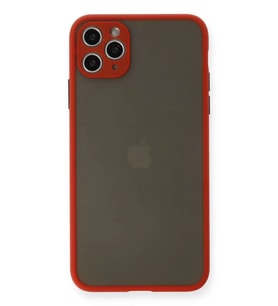 iPhone 11 Pro Max Kılıf Montreal Silikon Kapak - Kırmızı