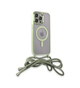 İphone 12 Pro Kılıf Divo Lazer Askılı Magsafe Kapak - Koyu Yeşil