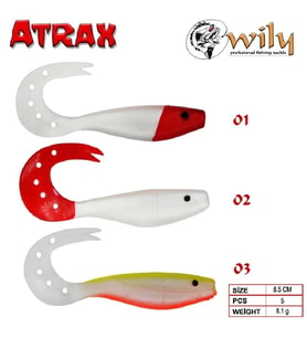 TURNA SİLİKONU Wily Atrax Turna Silikon 8.5 cm 5’Lİ RENK:02