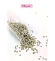 Dökme Cam Kum Boncuk (8/0) 3 mm - 60 Gram - Parlak Gümüş - BNC188