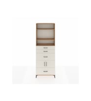 Arges Dolap 4 Raflı 4 Çekmeceli 2 Kapaklı 88x30x243 Çam-Aytaşı
