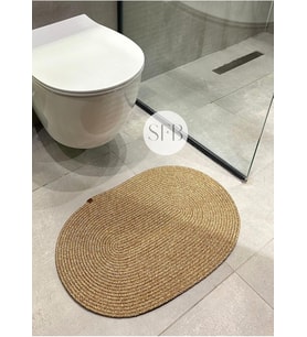 Önü Paspası 40x60cm, Banyo Paspası, Küçük Paspas, Klozet Paspas, Vintage Paspas, Bohem Paspas Hasır Düz