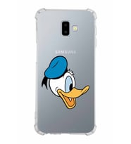 Samsung Galaxy J6 Plus  Köşe Korumalı Antişok Kapak Donald Duck Tasarımlı Şeffaf  Kılıf