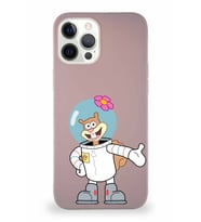 Apple iPhone 12 Pro Max Soft Premier Kapak Sandy Tasarımlı Silikon Kılıf - Pudra (Şeffaf)