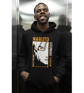Naruto Uzumaki Baskılı Unisex Oversize Anime Karakter Hoodie