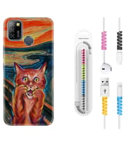 INFINIX Smart 4 5 6 Zero 8 S5 Pro Kılıf Kablo Koruma Spiral Silikon Tablo Cat 1788