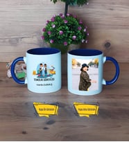 Temizlik Görevlisi Kupa Bardak Lacivert Fotoğraflı