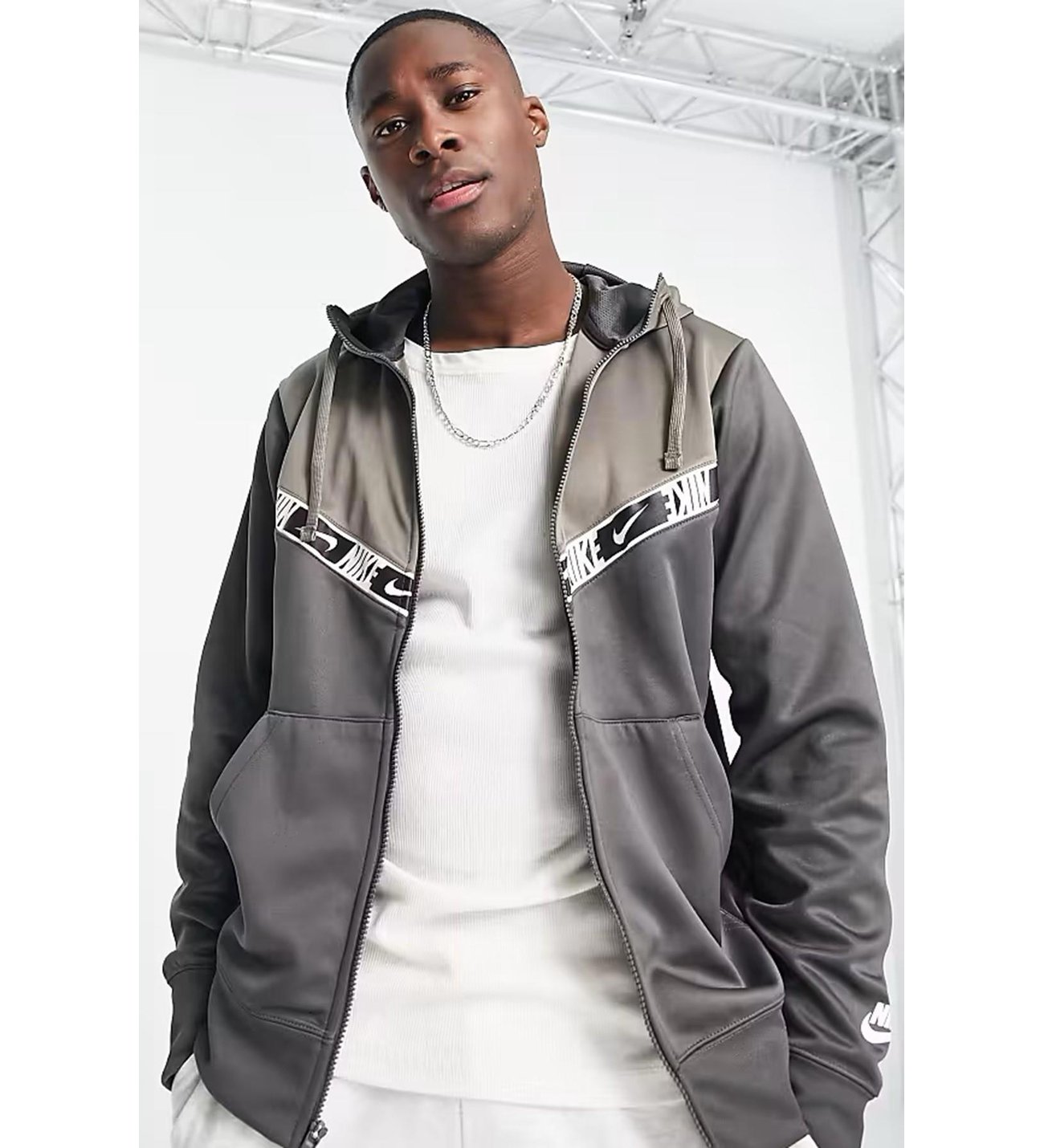 Nike Sportswear Repeat Graphic Full Zip Hoodie Kapüşonlu Erkek