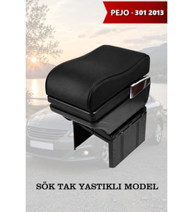 pejo 301 2013 kol dayama Yastıklı Lüks geniş model Siyah Deri